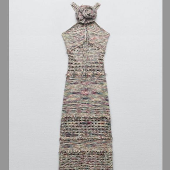 NWT Zara Frayed Knit Dress - Picture 4 of 7